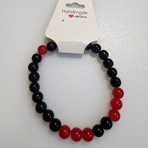 Red/Black Beaded Bracelet